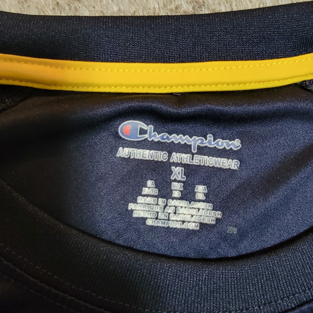 University of Michigan Wolverines Champion Performance Long Sleeve Navy Men's XL - Picture 2 of 5